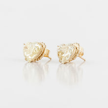 Load image into Gallery viewer, 18K Gold Yellow Diamond Stud Earrings
