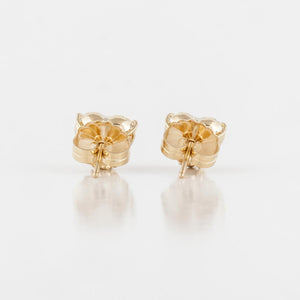 18K Gold Yellow Diamond Stud Earrings