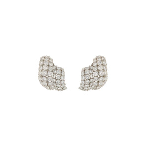 Estate David Webb Platinum Diamond Earrings with Removable Emerald Drops