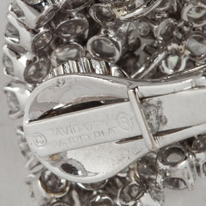 Estate David Webb Platinum Diamond Earrings with Removable Emerald Drops