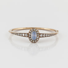 Load image into Gallery viewer, Victorian 18K Gold Moonstone and Diamond Bracelet
