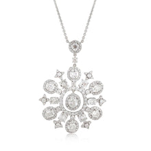 Load image into Gallery viewer, 18K White Gold Snowflake Diamond Necklace
