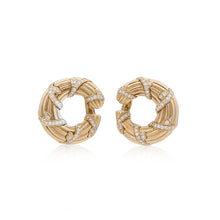 Load image into Gallery viewer, Cartier 18K Loop Earrings with Diamonds
