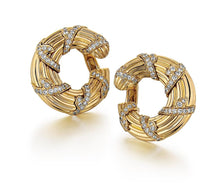 Load image into Gallery viewer, Cartier 18K Loop Earrings with Diamonds
