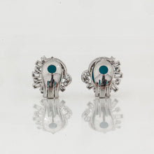Load image into Gallery viewer, Retro Turquoise and Diamond Earrings
