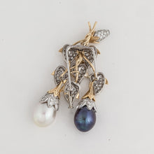 Load image into Gallery viewer, Tiffany &amp; Co. Platinum and 18K Gold Cultured Pearl and Diamond Brooch
