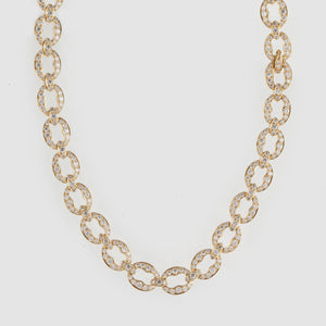 Tiffany & Co. 18K Gold Diamond Link Necklace
