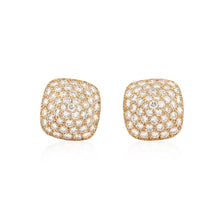 Load image into Gallery viewer, Oscar Heyman Bros 18K Gold Pavé Diamond Earrings
