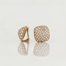 Load image into Gallery viewer, Oscar Heyman Bros 18K Gold Pavé Diamond Earrings
