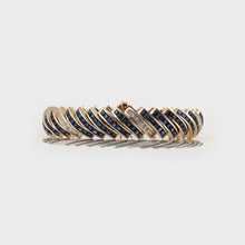 Load image into Gallery viewer, 18K Gold Diamond And Sapphire Bracelet
