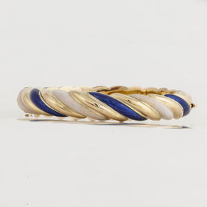Tiffany & Co. 18K Gold Enamel Bangle Bracelet