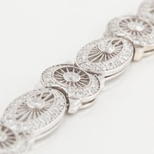 Load image into Gallery viewer, 1940s 14K White Gold Openwork Diamond Bracelet
