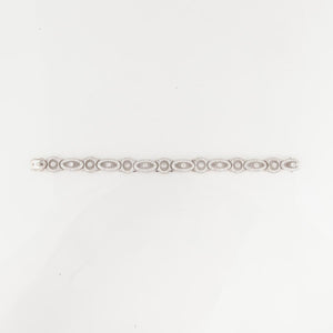1940s 14K White Gold Openwork Diamond Bracelet