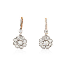 Load image into Gallery viewer, Estate 18K White Gold Diamond Cluster Earrings
