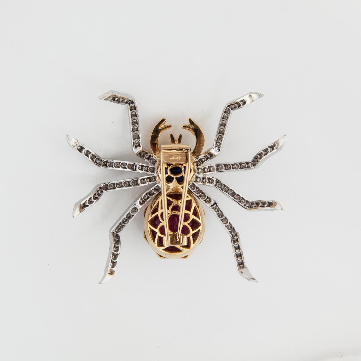 Diamante spider brooch store