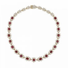 Load image into Gallery viewer, Estate 18K Gold Ruby and Diamond Necklace
