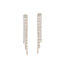 Load image into Gallery viewer, Estate 18K Tri-Color Cold Diamond Dangle Earrings
