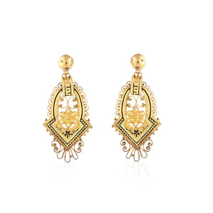 Victorian 14K Gold Dangle Earrings