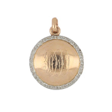Load image into Gallery viewer, Estate 14K Two-Tone Gold Round Locket with Monogram
