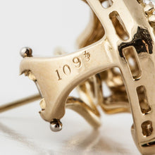 Load image into Gallery viewer, Estate Hammerman Bros. 18K Gold Sapphire and Diamond Earrings
