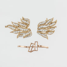 Load image into Gallery viewer, Mid-Century French Diamond Spray Dress Clips/Brooch
