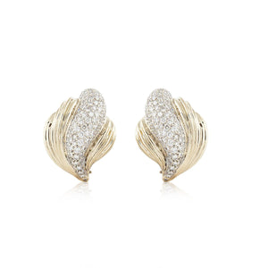 Estate 14K Gold Diamond Earrings