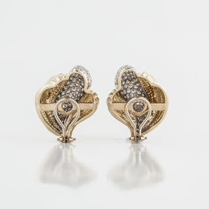 Estate 14K Gold Diamond Earrings