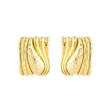 Load image into Gallery viewer, Estate Henry Dunay 18K Hammered Gold Earrings
