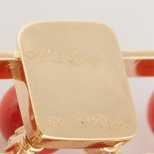 Load image into Gallery viewer, Estate Aletto Bros. 18K Gold Coral and Diamond Bracelet
