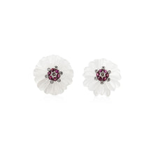 Load image into Gallery viewer, Estate Aletto Brothers 18K White Gold Rock Crystal Earrings
