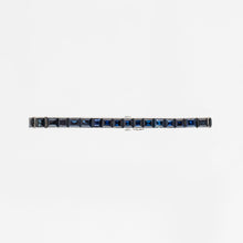 Load image into Gallery viewer, Estate Black Star &amp; Frost Platinum Sapphire Line Bracelet
