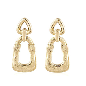 Estate David Webb 18K Gold Dangle Earrings