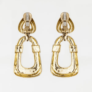 Estate David Webb 18K Gold Dangle Earrings