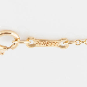 Estate Tiffany & Co. Elsa Peretti 18K Gold Diamonds-by-the-Yard Single Diamond Necklace