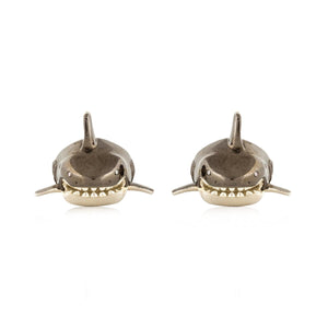 Deakin & Francis Sterling Silver Large Shark Cufflinks