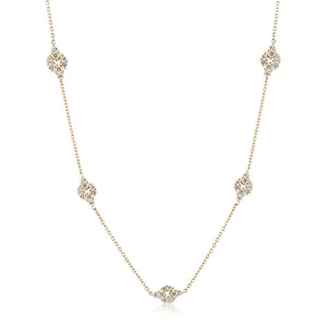 Estate 18K Gold Diamond Chain Necklace