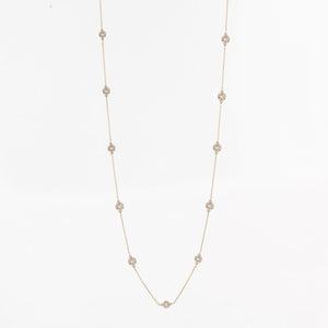 Estate 18K Gold Diamond Chain Necklace