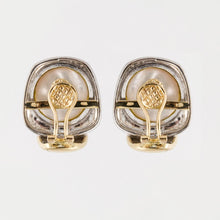 Load image into Gallery viewer, Estate 18K Gold Cultured Mabé Pearl Earrings
