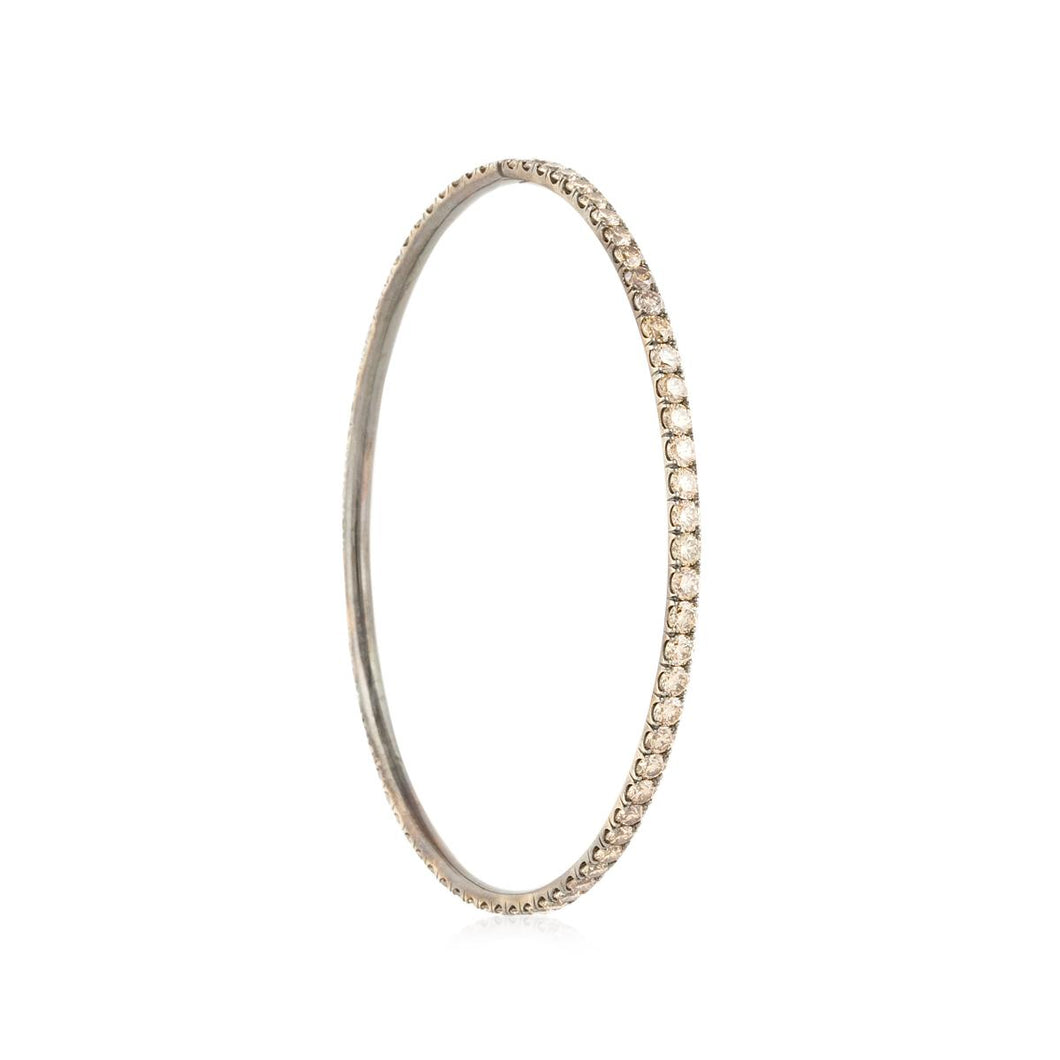 18K Gold Brown Diamond Bangle