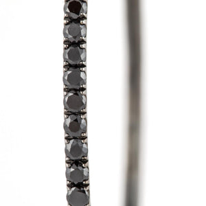 18K Blackened Gold Black Diamond Bangle Bracelet