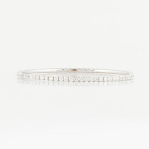 18K White Gold Diamond Bangle Bracelet