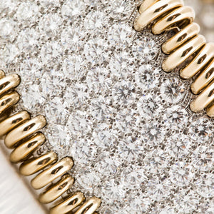 Platinum and Gold Pavé Diamond Bracelet