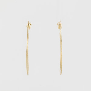 18K Hammered Gold Hoop Earrings