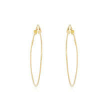 Load image into Gallery viewer, 18K Hammered Gold Hoop Earrings
