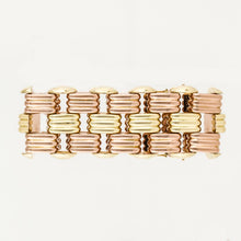 Load image into Gallery viewer, Estate Italian 18K Two-Tone Gold Link Bracelet
