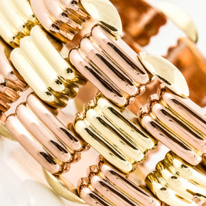 Estate Italian 18K Two-Tone Gold Link Bracelet