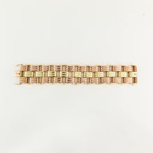 Load image into Gallery viewer, Estate Italian 18K Two-Tone Gold Link Bracelet
