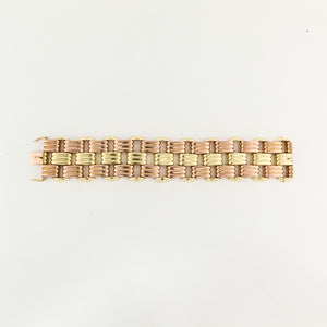 Estate Italian 18K Two-Tone Gold Link Bracelet