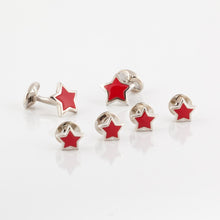 Load image into Gallery viewer, Deakin &amp; Francis Sterling Silver Red Enamel Star Tuxedo Set
