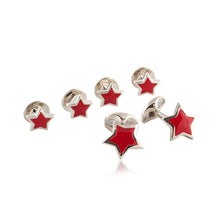 Load image into Gallery viewer, Deakin &amp; Francis Sterling Silver Red Enamel Star Tuxedo Set
